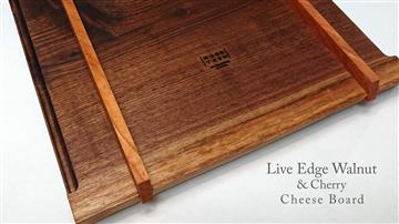 How to make a Cheese Board made of Walnut and Cherry Wood, Handmade in Canada