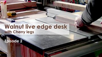 Walnut live edge desk with Cherry legs - Episode 2
